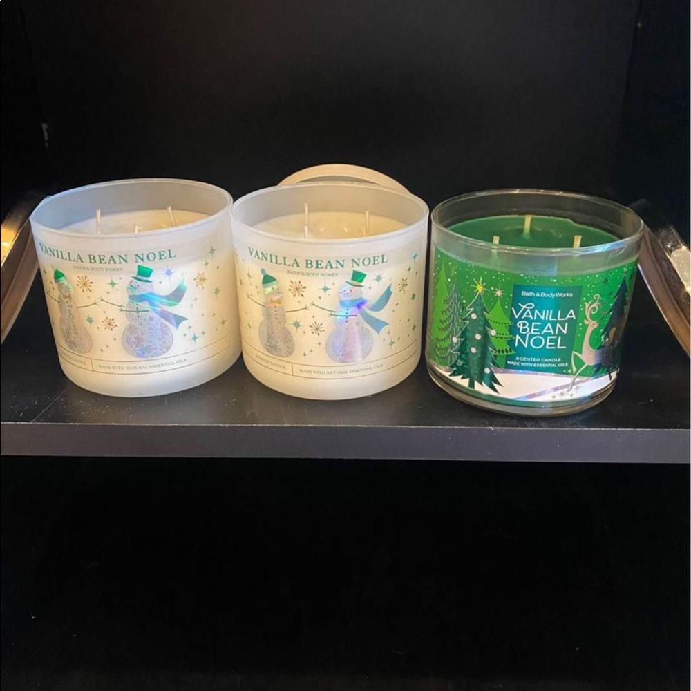 Vanilla Bean Noel Bath & Body Works 3 Wick Candle